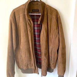 Beautiful Bruno Magli Suede Bomber Jacket - L